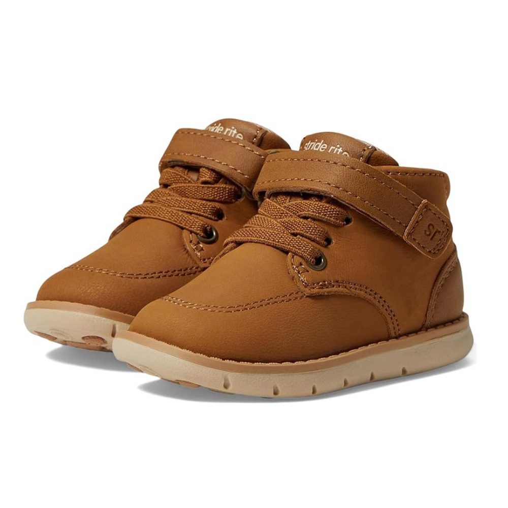 Stride Rite Boys Tan Brown Moc Toe Boots